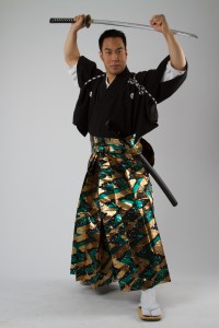 Samurai Hayashi - Green Hakama Power Pose