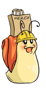 chibi schnecke mit bauhelm