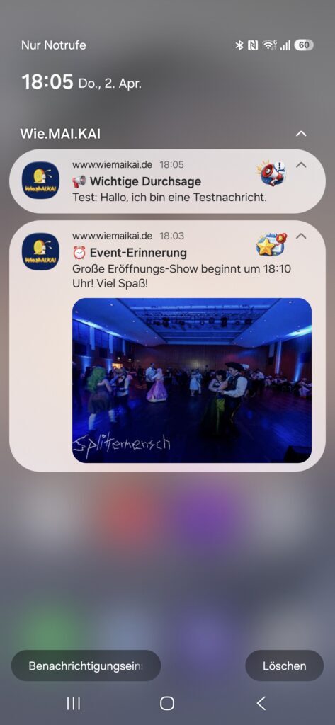 wiemaikai app benachrichtigungen