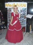 Cosplayfoto vor unserer Fotocollage auf der FBM 2009 